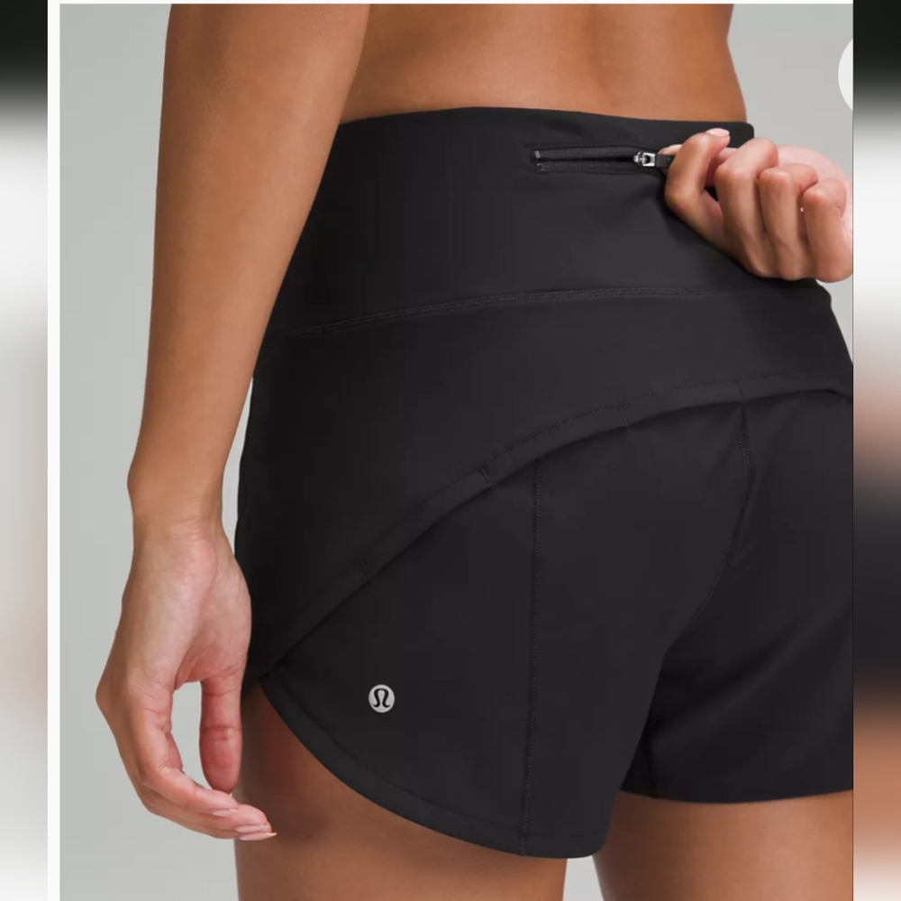 Lululemon Speed Up size 8 Black Athletic Shorts